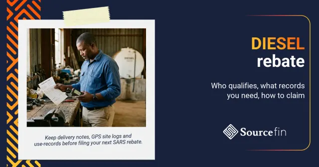 Fuel levy rebate South Africa businesses farm operator reviewing diesel records