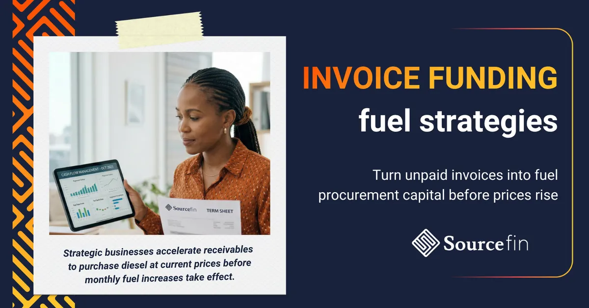 invoice discounting fuel price hedging south africa
