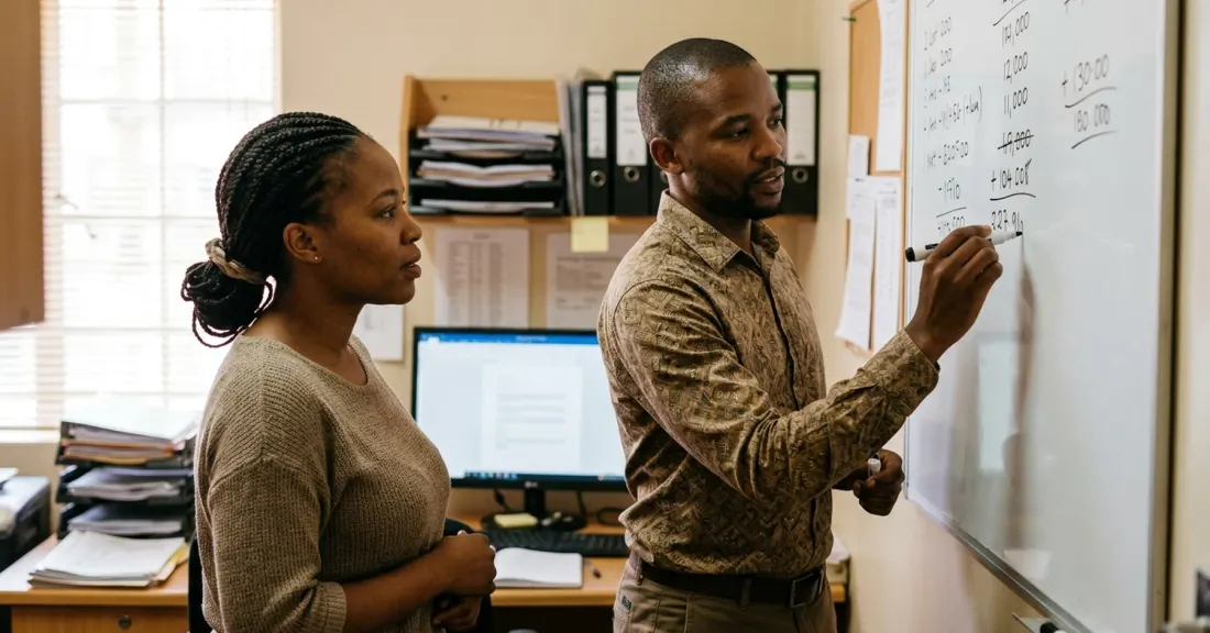 invoice discounting limits South Africa – South African SMME team working through how their receivables book sizes the available facility