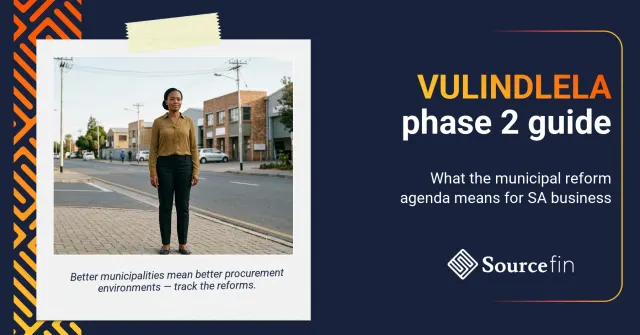 South African SMME business owner in urban setting representing Operation Vulindlela Phase 2 South Africa municipal reform impact on business