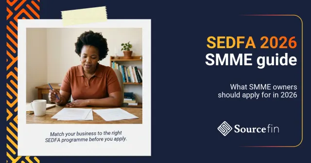 SEDFA priority programmes 2026: South African SMME owner reviewing programme application options at a small business desk
