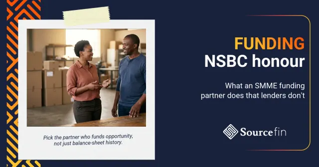 SMME funding partner in conversation with a South African SMME owner at her distribution depot