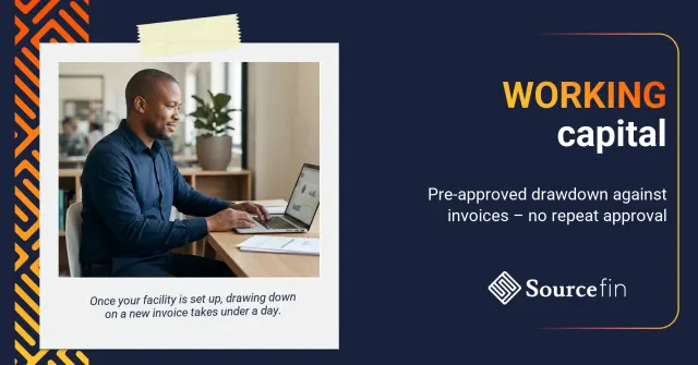 South African SMME business owner at laptop – managing cash flow with a working capital facility