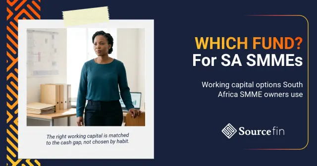 working capital options South Africa SMME owner reviewing funding options in her office