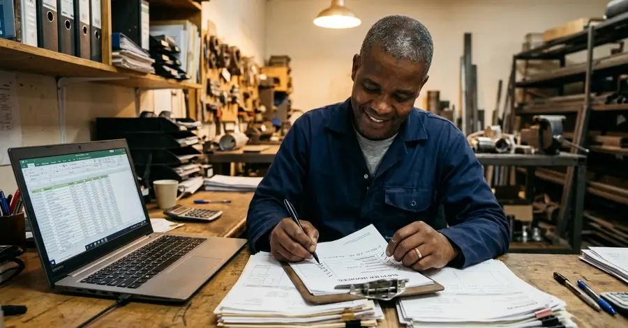 South African SME owner preparing to deliver a confirmed order