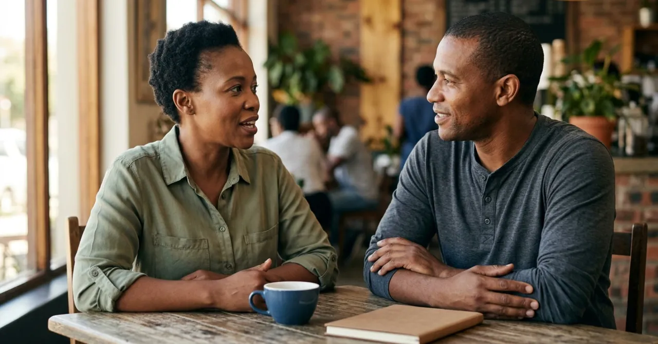 Two South African SME owners discussing a funded purchase order
